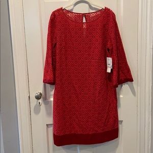 Laundry Red Lace Dress Size 12
